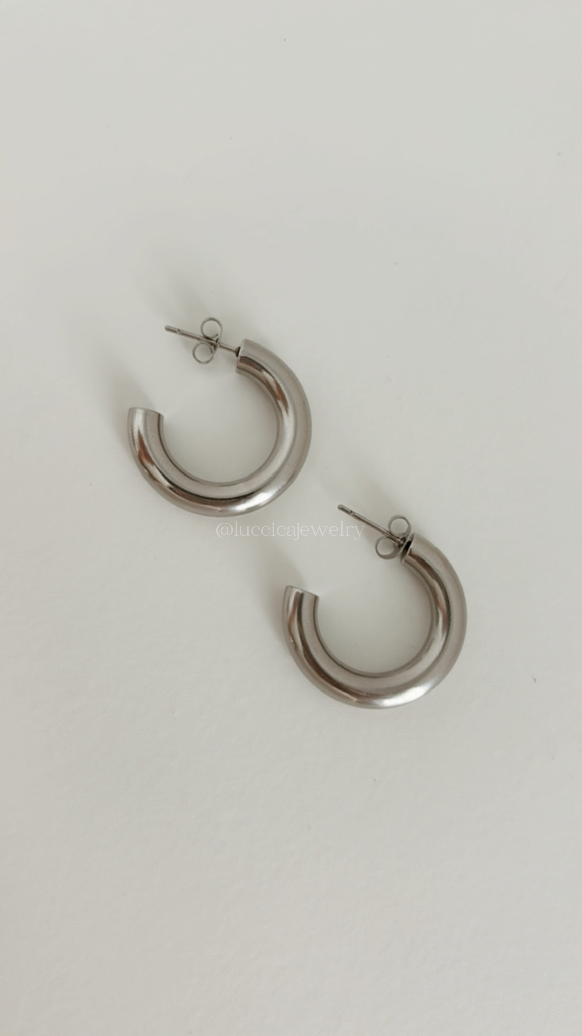 Ana Earrings, Silver