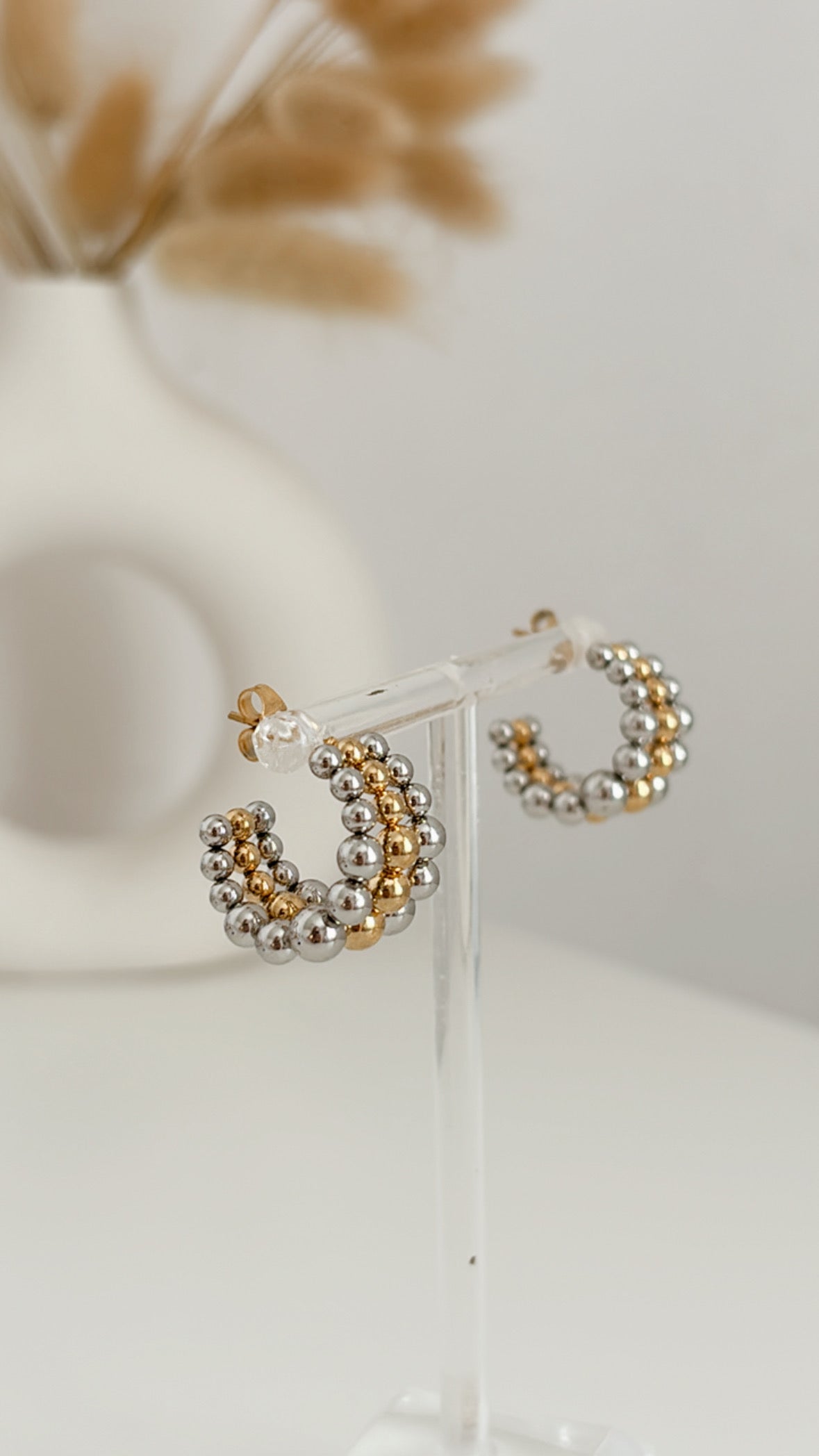 Beaded Two Tones Earrings