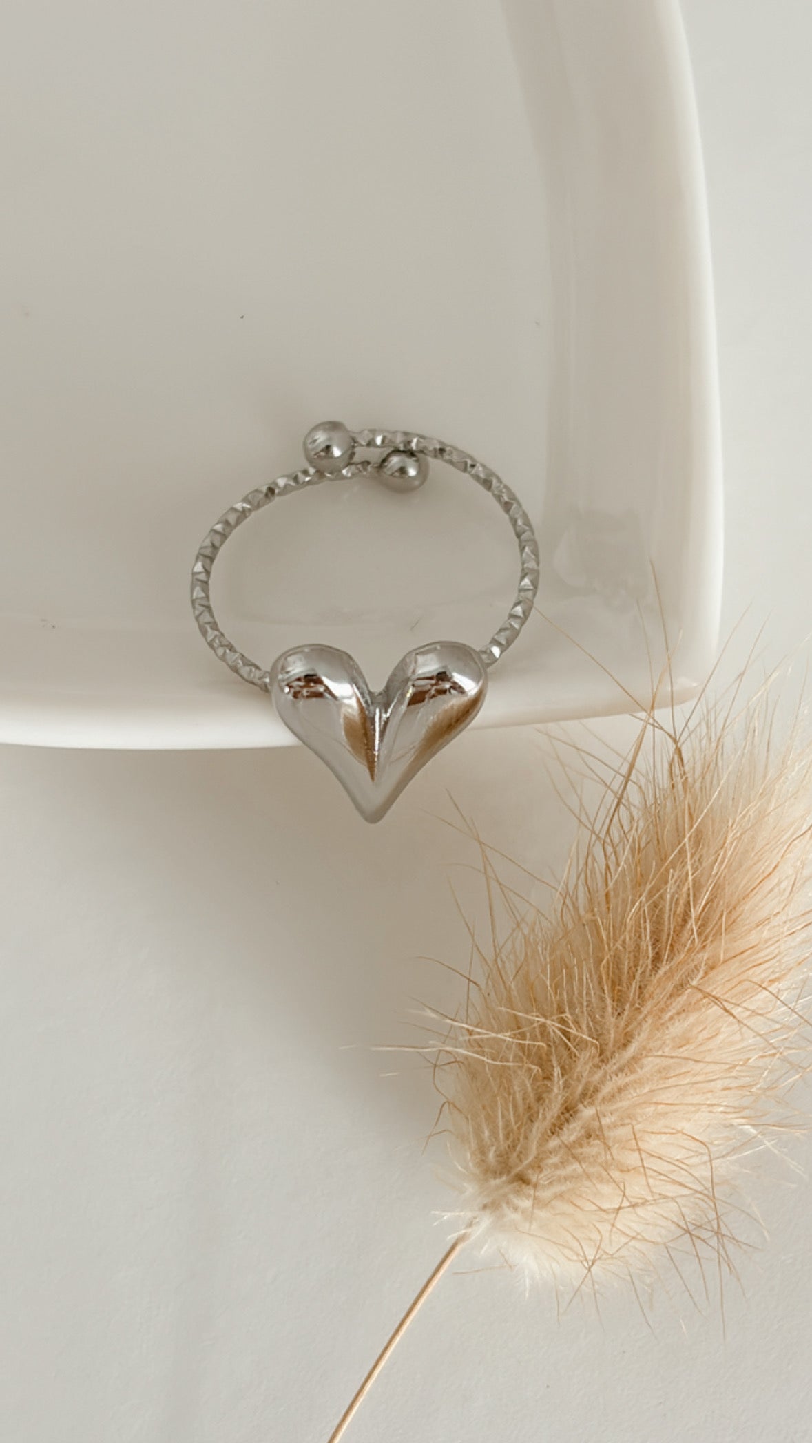 Heart Ring, Silver